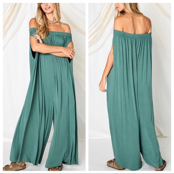 Most Fabulous Off The Shoulder Cape Jumpsuit - Picture 3 of 6
